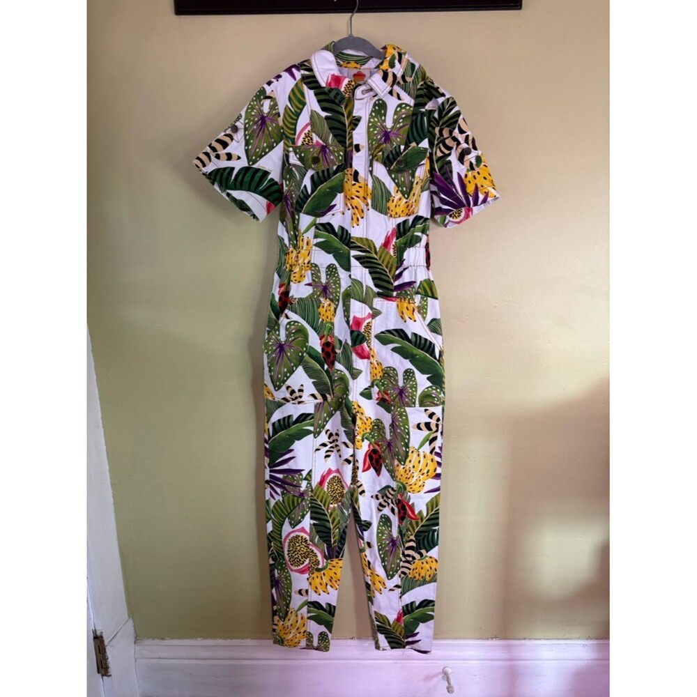 NWT Farm Rio Striped Forest Jumpsuit Size XS